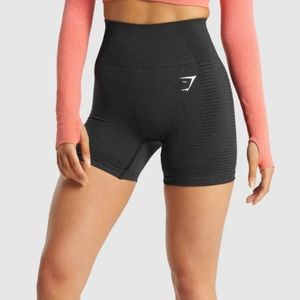 Gym Shark Vital Seamless Dark Grey High Waisted Shorts in size xs
